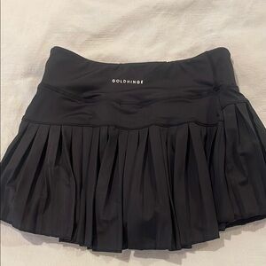 Goldhinge Black Pleated Skirt